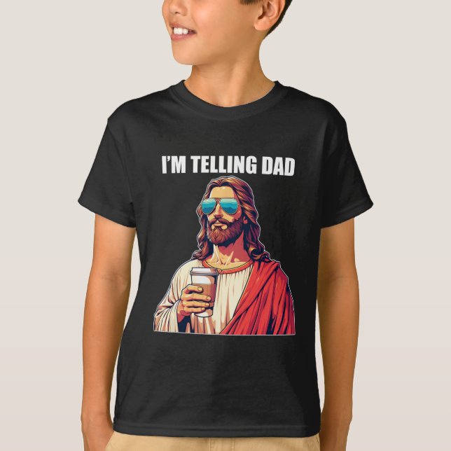 Telling Pappa Shirt Funny Religiösa Christian Je T (Framsida)