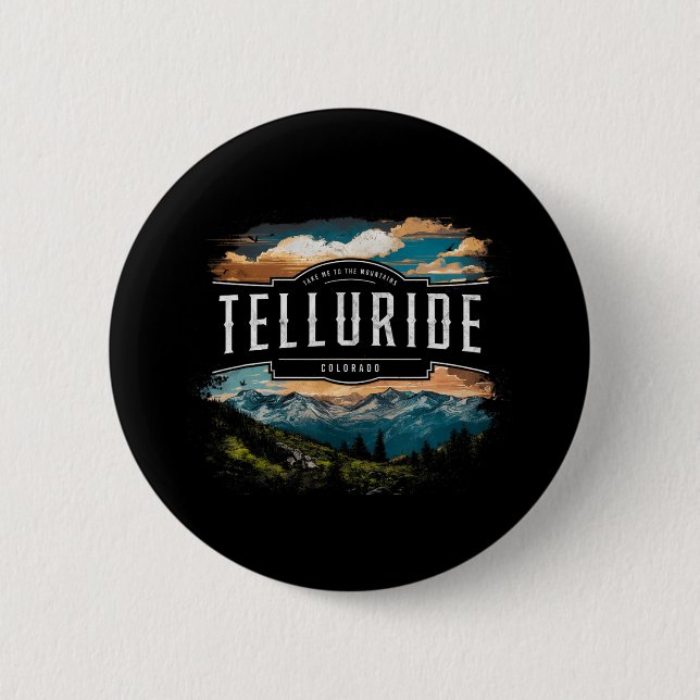 Telluride-bergen Colorado Vandring Utomhus Vinta Knapp (Framsida)