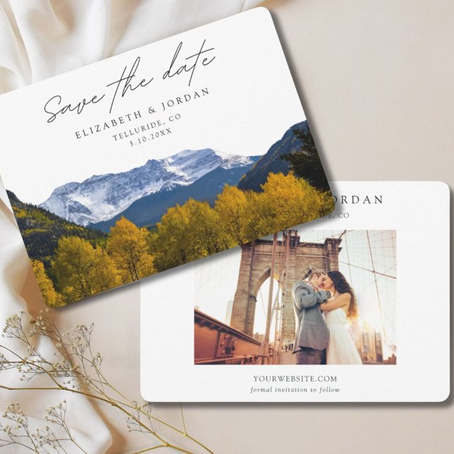 Telluride Bröllop Colorado Spara datumet Inbjudningar (Telluride Wedding Colorado Save the Date Invitation
)