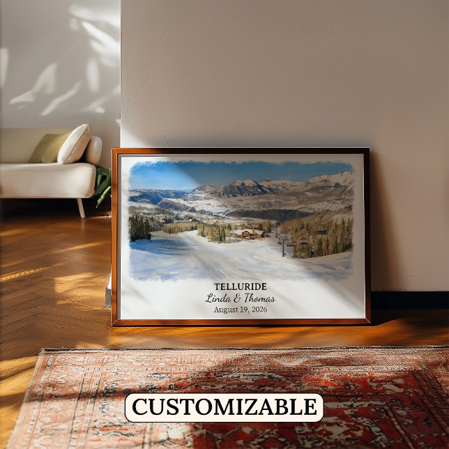 Telluride Colorado Affisch, Akvarell, Anpassad Poster (Skapare uppladdad)