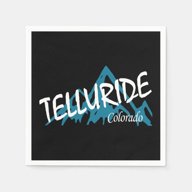 Telluride Colorado Berg Pappersservett (Framsidan)