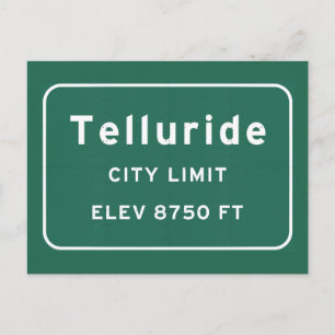 Telluride Colorado co Interstate Highway Freeway: Vykort