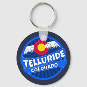 Telluride Colorado flagga sprängde hela nyckelkedj Nyckelring