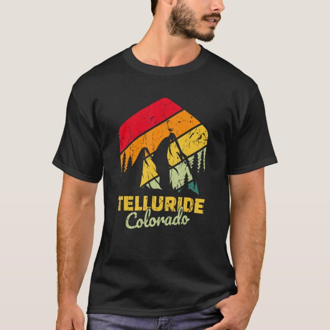 Telluride Colorado Mountain Bear T Shirt (Framsida)