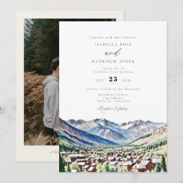 TELLURIDE Colorado Mountain Ski Travel Bröllop Inbjudningar