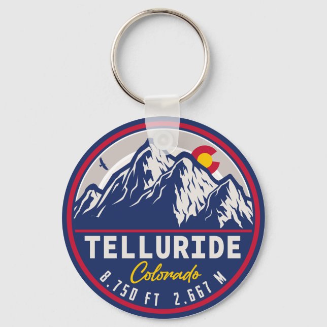 Telluride - Colorado Mountains Souvenir Nyckelring (Framsida)