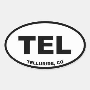 Telluride Colorado Ovalt Klistermärke