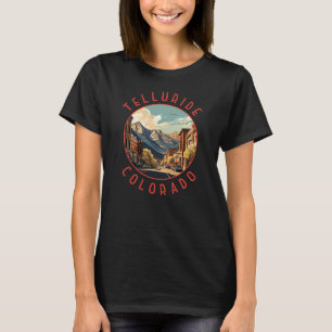 Telluride Colorado Retro Distress Circle T Shirt