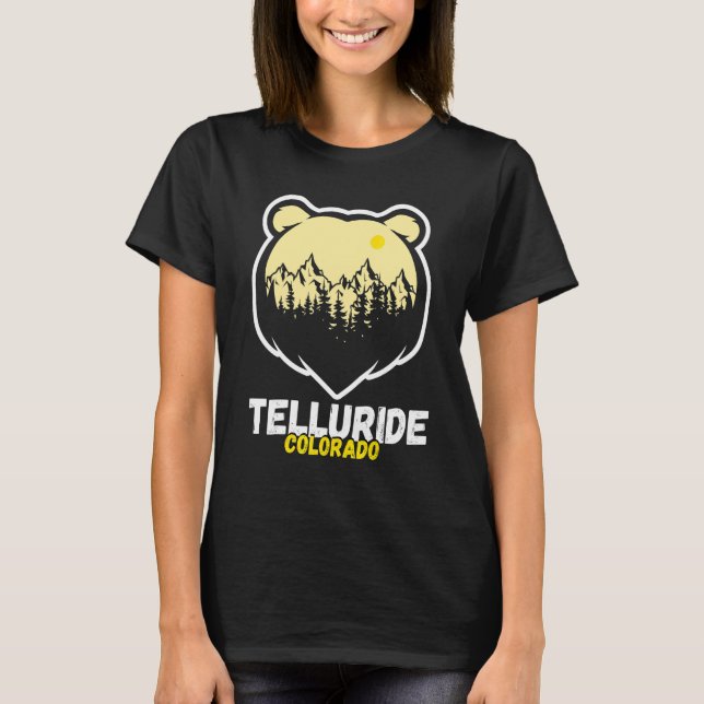 Telluride Colorado Retro Mountains Telluride 1 T Shirt (Framsida)