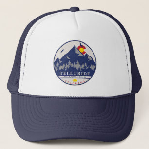 Telluride Colorado Retro Sunset Ski Souvenirs Keps
