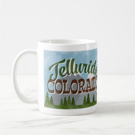 Telluride Colorado Roligt Retro Snowy Mountains Kaffemugg