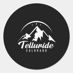 Telluride Colorado Ski Resort Skiing Snowboarding Runt Klistermärke