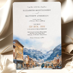 Telluride Colorado Ski Winter Wonderland Bröllop Inbjudningar