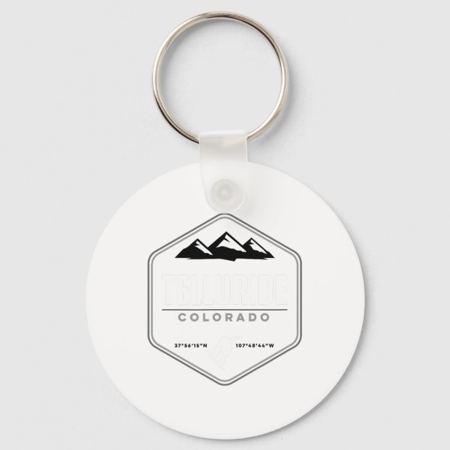 Telluride Colorado Snowboarding T Nyckelring (Framsida)