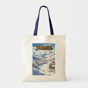 Telluride Colorado Winter Travel Art Vintage Tygkasse