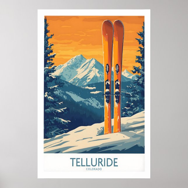 Telluride skidtryck - Colorado 1 Poster (Framsidan)