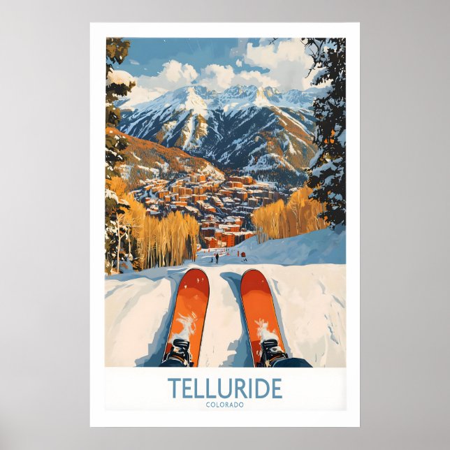 Telluride Väggkonst Skidposter 1 (Framsidan)