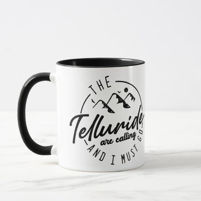 Telluriden ringer - Colorado Mountains Mugg (Vänster)