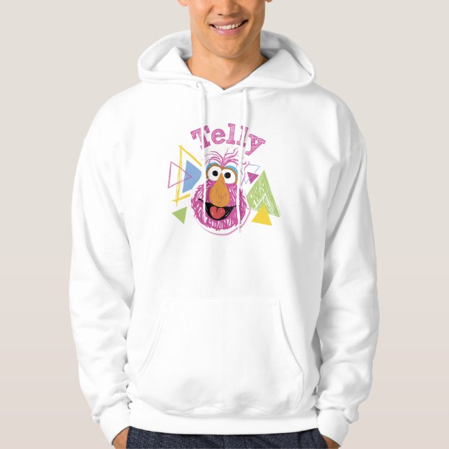 Telly Monster Rolig Grafik Hoodie (Framsida)