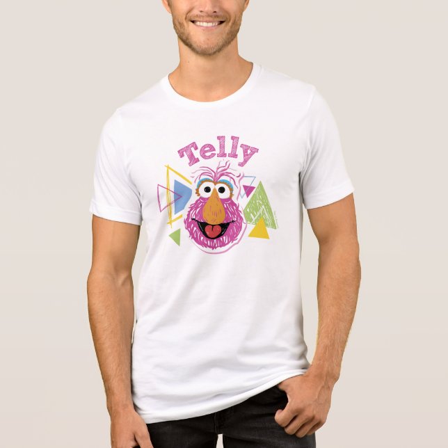 Telly Monster Rolig Grafik T Shirt (Framsida)