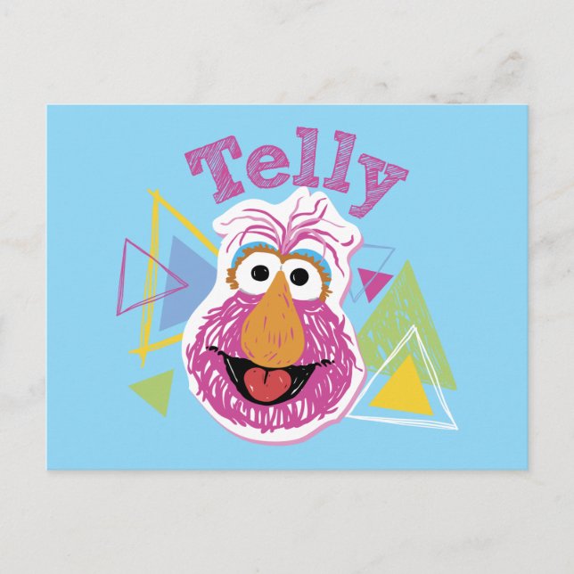 Telly Monster Rolig Grafik Vykort (Framsida)