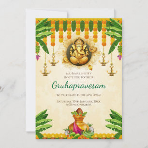 Telugu husinvigning inbjudan Tamil Gruhapravesham