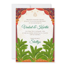 Telugu inbjudan (Digital South Indian bröllop-kort