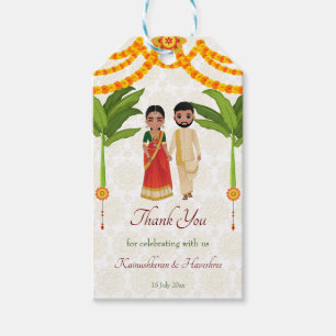 Telugu Tamil bröllop marigments Banan träd Presentetikett