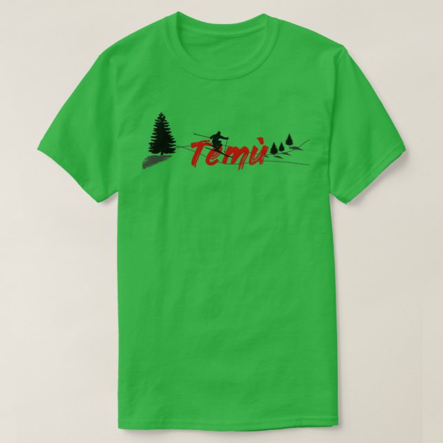 Tem Temu Ski Long T Shirt (Design framsida)