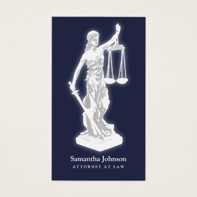 Tema | Advokat Midnight Blue Visitkort (Framsidan)