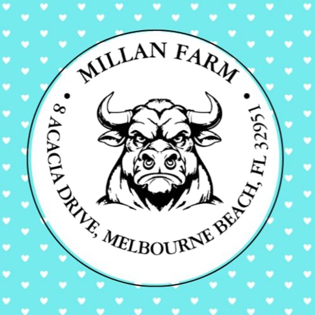 Tema Cute Angus Bull Självfärgande Stämpel (Add a touch of joy to your crafts with the Cute Cow theme Self-inking Stamp)