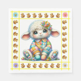 Tema för Baby djur - inbjudan Pappersservett