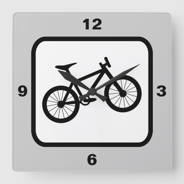 Tema för bike-bergsport fyrkantig klocka (Framsida)