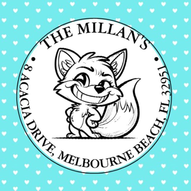 Tema för Cheeky fox Självfärgande Stämpel (Add a playful touch to your crafts with the Cheeky Fox Theme Self-Inking Stamp.)