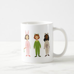 Tema för Cute Flickor pajama-vänner Kaffemugg