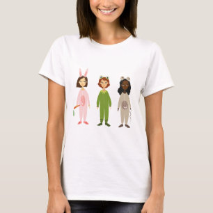 Tema för Cute Flickor pajama-vänner Tee Shirt