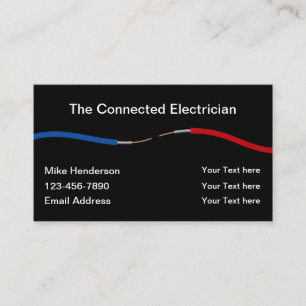 Tema för elektriska trådar visitkort