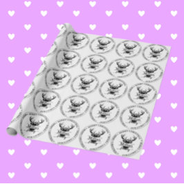 Tema för Familjens Jul Split Monogram Presentpapper