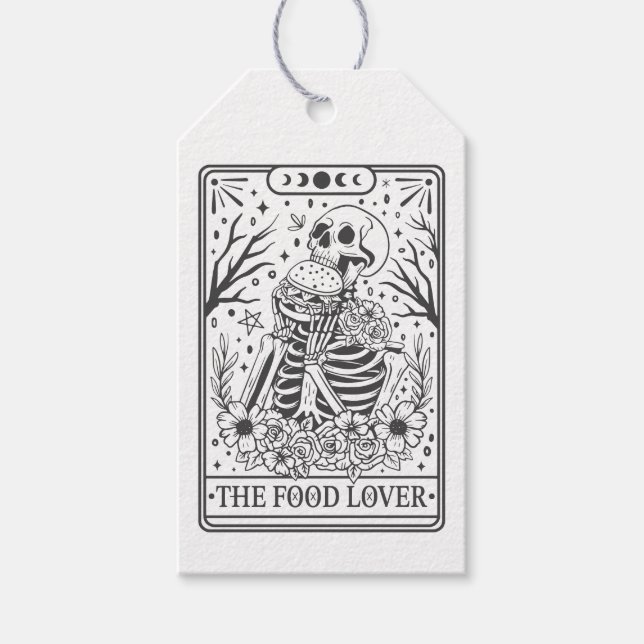 Tema för Food Älskare Tarot Presentetikett (Framsidan)