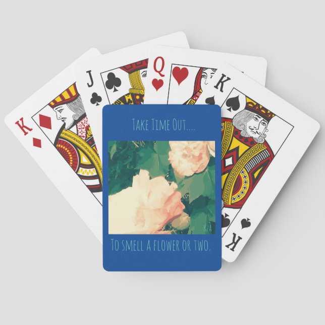 Tema för främjande av blommigt casinokort (Baksidan)