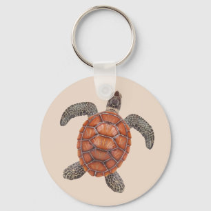 Tema för havssköldpaddans natur nyckelring