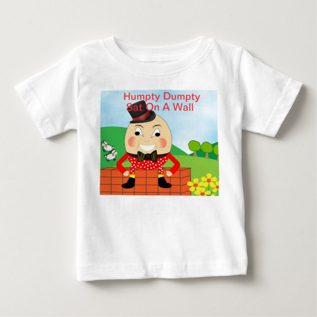 Tema för Humpty Dumpty barnkammarerim Tee Shirt (Framsida)