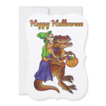 Tema för inbjudan till Halloween fest Dinosaur