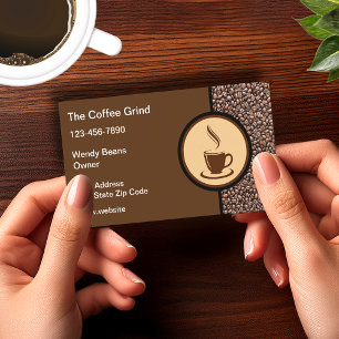 Tema för kaffeshoppet för modern kaffe Kopp Visitkort