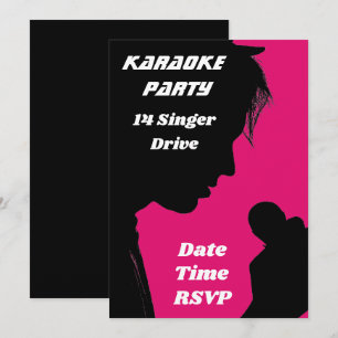 Tema för Karaoke Sjunkande party Inbjudningar