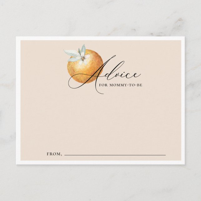 Tema för lilla sötis baby shower rådkort vykort (Framsida)