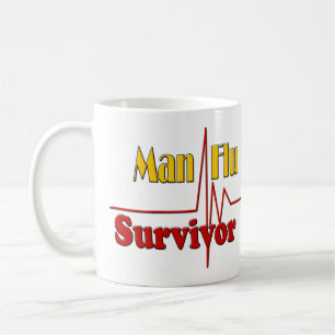 Tema för maninfluensaöverlevande kaffemugg
