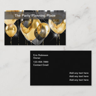 Tema för Party-planeringstjänster för Classy- Visitkort