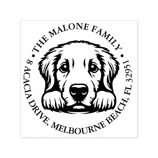 Tema för Personlig av hund Anpassningsbar Självfärgande Stämpel (Design)