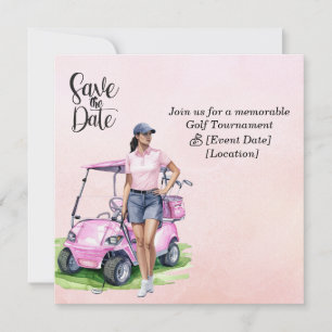 Tema för Rosa av Golf Woman-turnering Inbjudningar